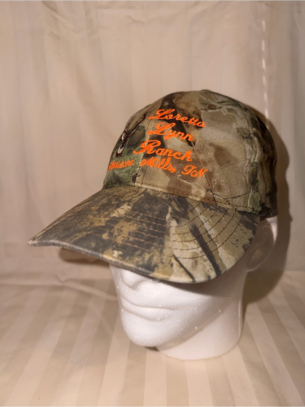 Vintage Loretta Lynn Ranch Camo Hat Kati Advantage Timber Retro Y2K